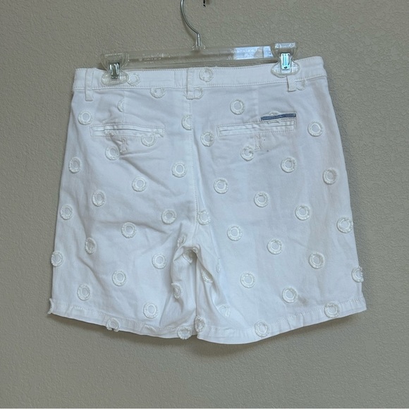 Anthropologie CHINO White Eyelet Embroidered Shorts 27 Relaxed Fit Summer - Picture 5 of 8